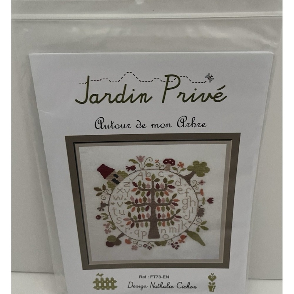 Jardin Prive Autour de Man Arbre FT73-EN Design Nathalie Cichon Chart Pattern